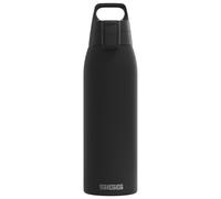 SIGG - Gourde Isotherme 1L - Shield Therm One Black - Rando, Fitness, Yoga - Convient Aux Boissons Gazeuses - Étanche - Passe Au Lave Vaisselle - Sans BPA - Acier Inoxydable 90% Recyclé - Noir