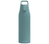SIGG - Gourde Isotherme 1L - Shield Therm One Morning Blue - Rando, Fitness, Yoga - Convient Aux Boissons Gazeuses - Étanche - Passe Au Lave Vaisselle - Sans BPA - Acier Inoxydable 90% Recyclé - Bleu