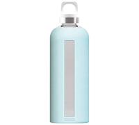 SIGG Star Bouteille d'eau (0.5 L / 0.85 L), Gourde hermétique sans substances nocives, Bouteille en verre résistante à la chaleur avec enveloppe en silicone souple