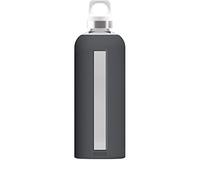 SIGG Star Bouteille d'eau (0.5 L / 0.85 L), Gourde hermétique sans substances nocives, Bouteille en verre résistante à la chaleur avec enveloppe en silicone souple