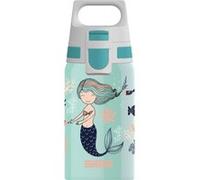 Sigg - Gourde Enfant En Acier Inoxydable - Shield One Atlantis - Pour l'École et le Sport - Convient Aux Boissons Gazeuses - Étanche & Légère - Sans BPA - Bleu Motif Sirène - 0,5L