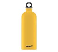 Sigg - Gourde Aluminium - Traveller Mustard - Certifiée Neutre En CO2 - Convient Aux Boissons Gazeuses - Étanche & Légère - Sans BPA - Pour Sport, Camping, Randonnée - Jaune Moutarde - 1L