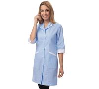 Siggi Horeca Blouse Cleo,Femme, Riga Blanc/Bleu, 3XL