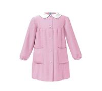 SIGGI tablier de maternelle enfant en coton à carreaux avec manches, rose, 6 ans