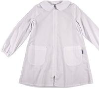Siggi Tablier d'école primaire pour fille avec lamp (9 ans - 134 cm, blanc)