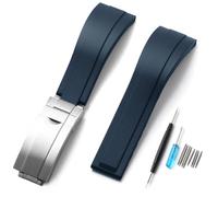 Sight Focus Bracelet de montre en caoutchouc 20 mm, 21 mm, 22 mm pour Rolex Cosmograph Daytona, Submariner, Yacht-Master, GMT-Master, Sea Dweller, Sky Dweller, Air-King, Datejust, Day-Date, Explorer