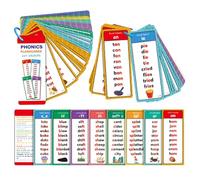 Sight Words Flash Cards Maternelle, Ensemble d'apprentissage De La Phonétique Et du Travail des Mots, Cartes Flash Phonétiques pour Les Tout-Petits, 117 Groupes De Phonèmes Et Plus De 900 Mots Rimés
