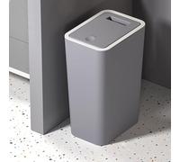 Sightday Poubelle de salle de bain, de 9 l, étroite, avec couvercle, anti-odeur, couvercle pop-up en polypropylène, pour salle de bain, cuisine, bureau, salon, chambre à coucher, poubelle de toilettes