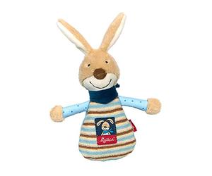SIGIKID 39392 Petit coussin chauffant en forme de lapin pour fille et garçon Jouet recommandé dès la naissance Beige/bleu