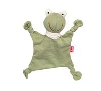 Doudou naissance plat à nœuds Grenouille Verte Jersey de coton bio S