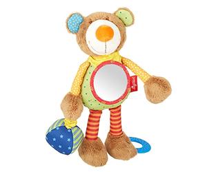 sigikid 40100, fille et garçon, peluche d’activités nounours, multicolore