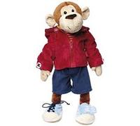 Sigikid 40989 garçon, peluche d'activités singe, habillage et déshabillage, multicolore Multicolore G