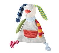 sigikid 41274, fille et garçon, doudou en tissu lapin, coloris gris/rayures 'Ringeldingel'