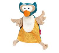 Sigikid 42858 Doudou Bleu/Jaune/Hibou, 27 x 18 x 10 cm