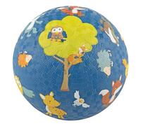 Sigikid 43086 Balle en Caoutchouc Motif Animaux de la forêt Bleu foncé/forêt 17 cm