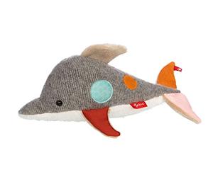 Sigikid 43221 - Doudou - Motif Dauphin - Patchwork - Jaune - pour Fille et garçon de 0 à 8 Ans