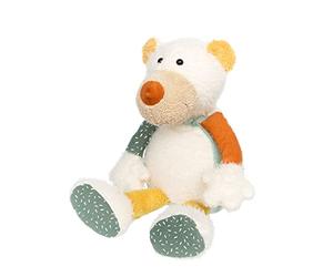 Sigikid 43235 Doudou Ours Polaire Patchwork Sweety, Jaune, pour Fille et garçon de 0 à 8 Ans