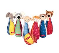 Sigikid 49520, Jeu de Quilles pour Fille et Garçon avec 6 Figurines d'animaux Multicolores