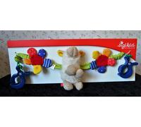Sigikid CHAÎNE DE POUSSETTE MOUTON ET FLEURS, neuve