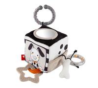 sigikid Dalmatiens Dalmatiens - Jouet pour bébé avec contraste noir et blanc - Jouet de motricité avec hochet, miroir, film crépitant, élément de dentition - Cadeau pour bébé à partir de 3 mois