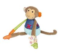 Sigikid Doudou Singe Patchwork Sweety - 42836 - Doudou pour Jouer et câliner - Mélange de matières Douces - pour bébés et Enfants de 0 Mois à 8 Ans - Multicolore/Singe - 41 cm