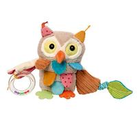 sigikid, Fille et Garçon, Peluche d'Éveil avec Hochet, Chouette, PlayQ, Multicolore, 42185