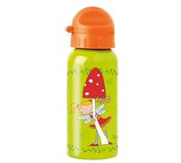 Sigikid Florentine Gourde en acier inoxydable anti-fuite, sans BPA, robuste, légère, fermeture à vis, facile à nettoyer, pour enfants de 3 à 8 ans, référence 25287, fée, vert-orange 400 ml