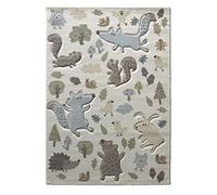 Sigikid I Tapis pour Enfant I Forest I SK-21965-060 I Blanc Taupe Gris Vert Jaune I, Weiß Taupe Grau Grün Gelb, 120 x 170 cm