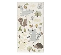 Sigikid I Tapis pour Enfant I Forest I SK-21965-060 I Blanc Taupe Gris Vert Jaune I, Weiß Taupe Grau Grün Gelb, 80 x 150 cm