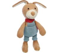 sigikid Latzhosen Hase Sweety, Kuscheltier, Stofftier, Schmusetier, Baumwolle, Blau, 30 cm, 39922