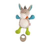 SIGIKID Mini boîte à musique âne avec boîte à musique à remonter, mélodie douce pour s'endormir, mécanisme interchangeable, pour bébés et enfants dès la naissance, réf. 42891, multicolore 20 cm