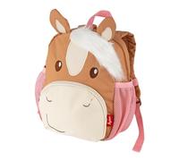 Sigikid Mini sac à dos pour enfant pour berceau, crèche, voyages recommandés pour les filles à partir de 2 ans, Rose/marron/poney, S, Décontracté