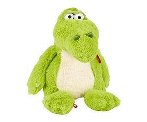 SIGIKID Mood Pet 42967 Crocodile d'humeur, expression faciale changeable grâce aux rides d'expression faciale : montrer des sentiments, jouer, câliner, pour enfants à partir de 12 mois, vert/crocodile