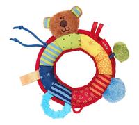 sigikid PlayQ Aktiv-Ring, Greifling, Beißring, Rassel, Kauring, Babyspielzeug, Baby Spielzeug, Baumwolle / Microfaser-Plüsch, 40490