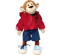 Sigikid 40989 garçon, peluche d'activités singe, habillage et déshabillage, multicolore Multicolore G