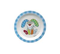 sigikid Ringel Dingel Assiette Lapin Assiette plate Enfants Vaisselle Bleu Ø 21.5 cm