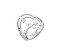 Sigil de Lilith Bague pour femmes hommes démon Lilith Déesse Déclaration anneau Lucifer signe païen sorcellerie Mythologie bijoux Lilith Cadeau (Argent, 9)