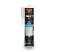 Sigill Force 10, silicone acétique blanc anti-moisissure pour sanitaire, biocide et fongicide, garanti 10 ans, cartouche 280 ml