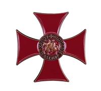 Sigillum Militum Badge croix rouge Chevaliers Templiers Croisés Salomon