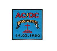 SigitasTrading AC/DC Bon Scott 1902-1980 Patch brodé thermocollant accessoire souvenir