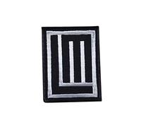 SigitasTrading Appliqué de souvenir style gothique industriel brodé à repasser - Patch décoratif - Noir (dark) - 8 à 10 cm