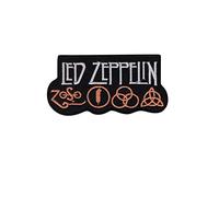 SigitasTrading Écusson brodé thermocollant Zoso Led Zeppelin Patch Souvenir Accessoire