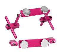 Sigle de carrosserie en Aluminium léger du Corps de Support de carrosserie de carrosserie magnétique Kit de Montage magnétique pour la Voiture de Course HSP 1/10 RC (Violet) (Rose)