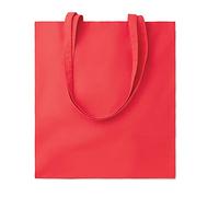 Siglo XXI Publicidad Lot de 10 sacs en coton de 140 g/m². Dimensions : 38 x 42 cm. Cadeaux, shopping, travaux manuels, foires, mariages, magasins., Rouge 200 U, 38x42 cm