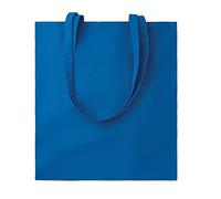 Siglo XXI Publicidad Lot de 10 sacs en coton de 140 g/m². Dimensions : 38 x 42 cm. Cadeaux, shopping, travaux manuels, foires, mariages, magasins., Bleu roi 286 U, 38x42 cm
