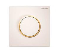 Geberit contrôle de l'urinoir Typ 10 116015KK1 pneumatique, blanc / plaqué or