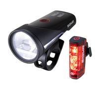 Sigma Aura 100 + Hiro 50 Link Kit d'éclairage LED avec Fonction Link | Conforme à la norme StVZO - Feu arrière avec feu stop et feu stop d'urgence - Mode auto avec capteur de luminosité