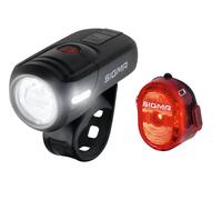 Sigma Aura 45 Set 17460 Lumière de Vélo 45 Lux LED Lampe Stvzo Feu Arrière USB