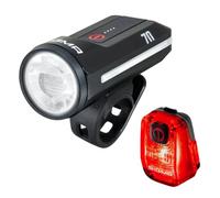 Sigma Aura 70 + Hiro 10 Kit d'éclairage LED pour vélo Conforme à la Norme | Avec mode auto avec capteur de luminosité et fonction mémoire à l'avant, feu arrière avec visibilité jusqu'à 500 m