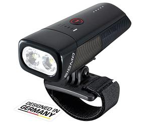 SIGMA Buster 1100 HL Phare LED pour Casque 1100 Lumen, Rechargeable, avec 5 Modes D’éclairage Et Fonction D’Attache Rapide Au Casque, Feu Avant Alimenté par Piles, Couleur : Noir